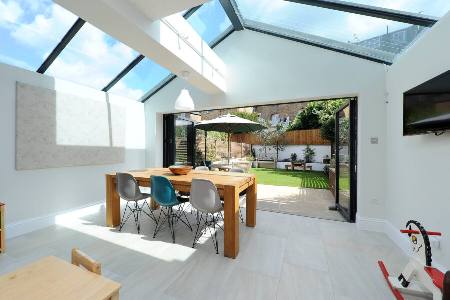 extensions with glass roofs